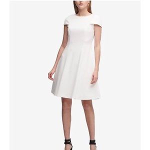 DKNY White Fit & Flare Dress - NWT
